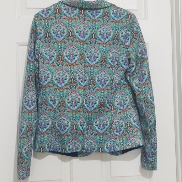 Vero Paisley Pattern Teal Multicolor Blazer - Picture 5 of 5